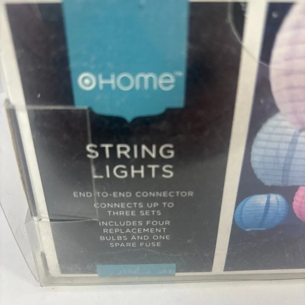 Target Home Paper Lantern String Lights 10 Indoor & Outdoor Party Decor 2011 New